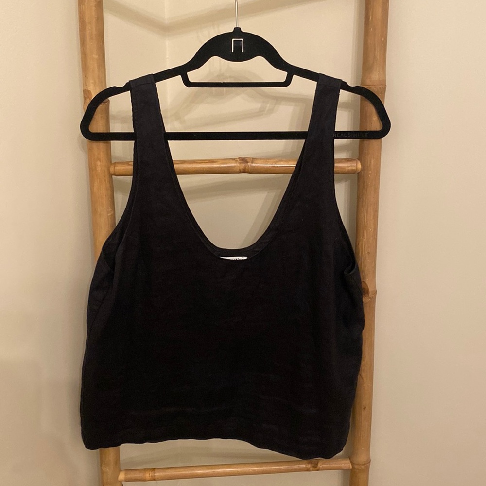Super low cut Linen tank Reformation